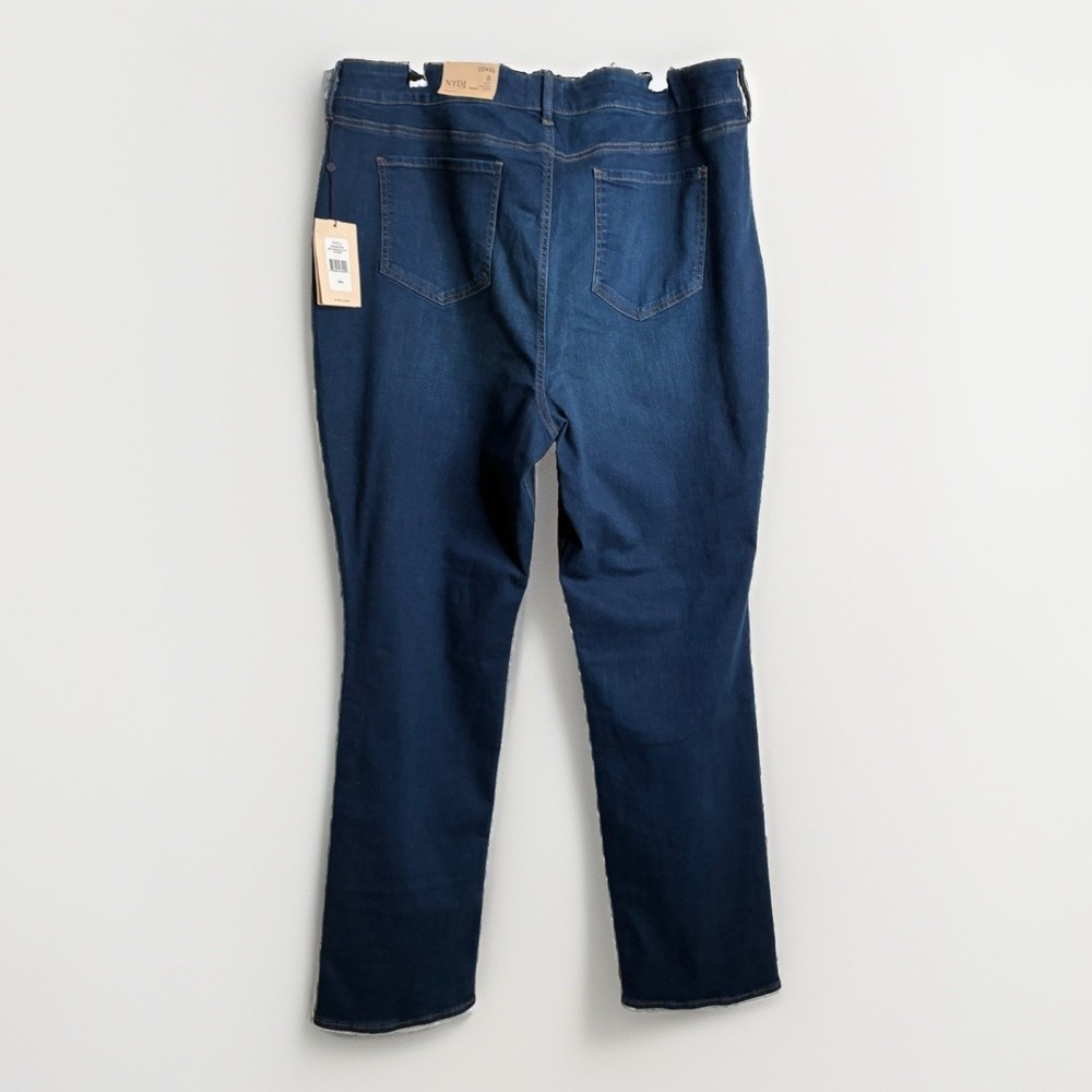NYDJ Marilyn Extra Long Jeans Lift Tuck Dark Blue Wash Women's Plus Size 22‎ NWT